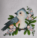 Tit on a snowberry - PDF Cross Stitch Pattern - Wizardi