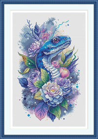 Blue Snake - PDF Cross Stitch Pattern