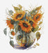 Vase with Sunflower B7025L Counted Cross-Stitch Kit - Wizardi