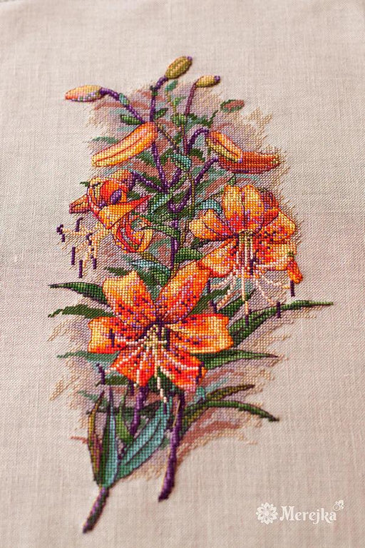 Vintage Lilies K-90A Counted Cross-Stitch Kit - Wizardi