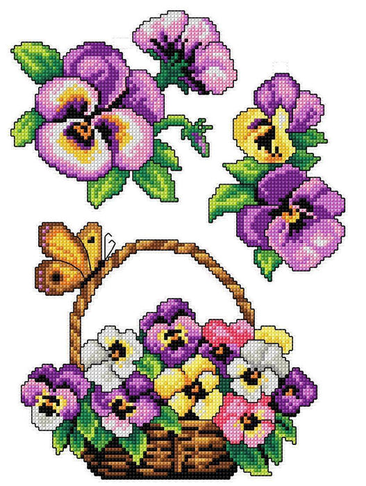 "Violas" 100CS Counted Cross-Stitch Kit - Wizardi