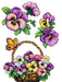 "Violas" 100CS Counted Cross-Stitch Kit - Wizardi