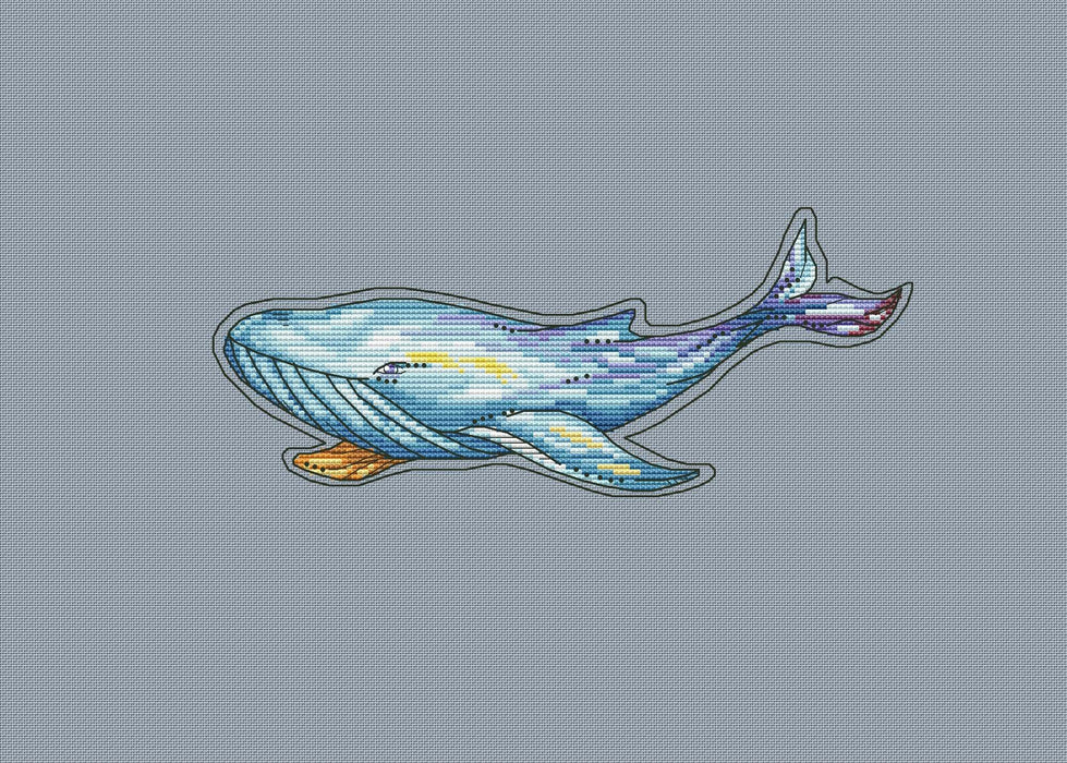 Whale - PDF Cross Stitch Pattern - Wizardi