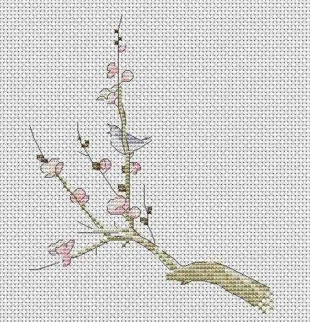 Wild Plum - PDF Free Cross Stitch Pattern - Wizardi