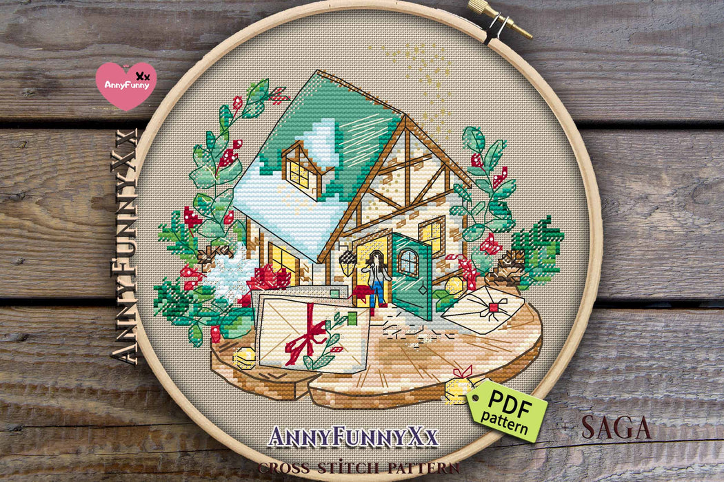 Gingerbread House 2 - PDF Cross Stitch Pattern