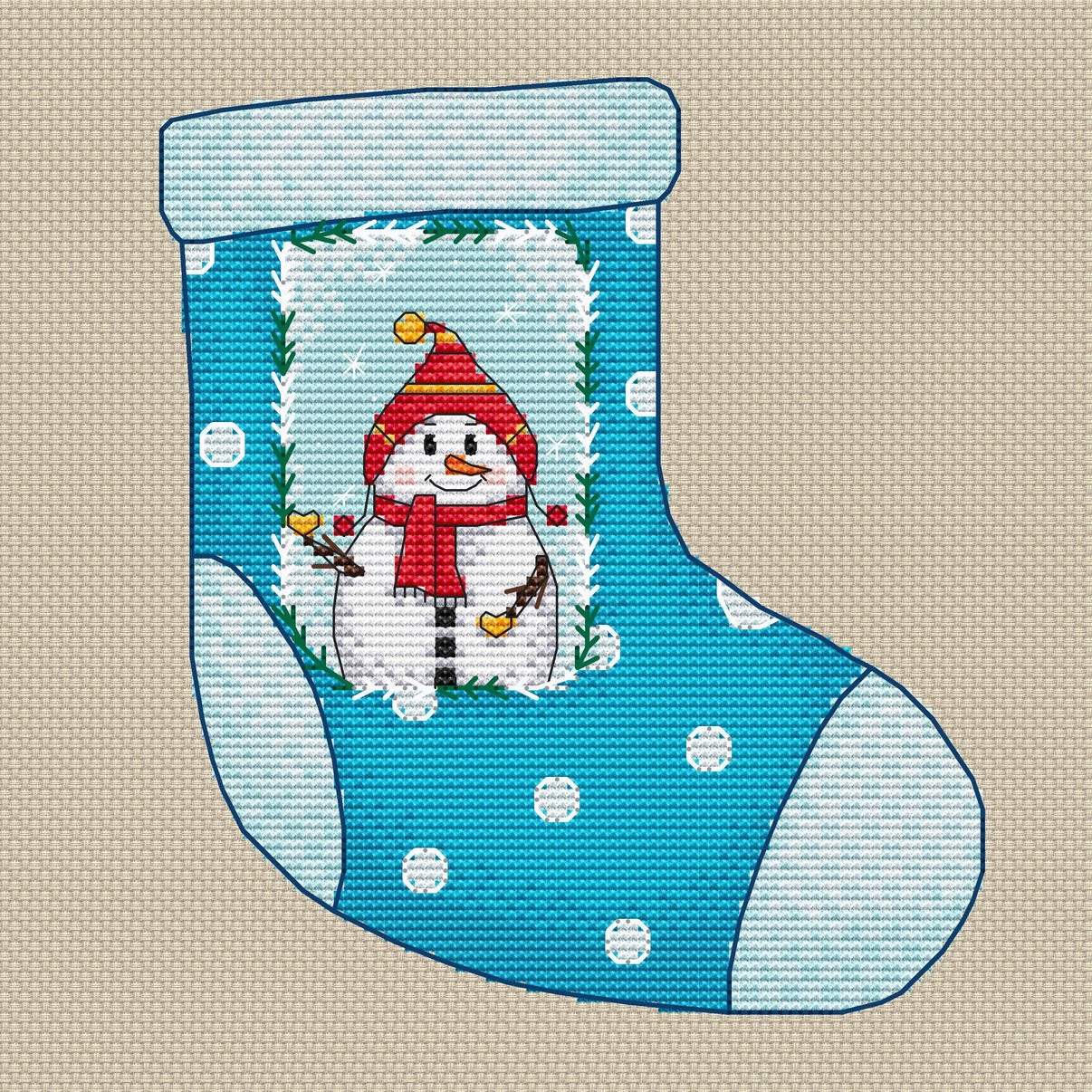 With love, Snowman! - PDF Cross Stitch Pattern - Wizardi