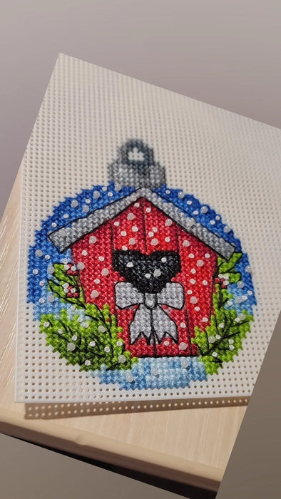 Christmas Ball. Birdhouse - PDF Cross Stitch Pattern