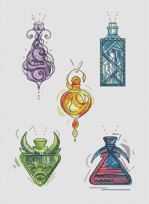 Wonder Jars - PDF Cross Stitch Pattern - Wizardi