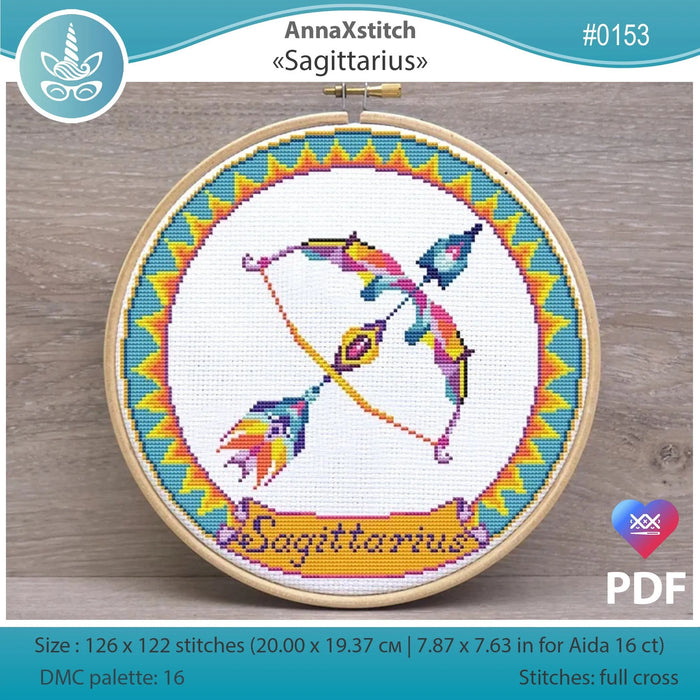 Sagittarius - PDF Cross Stitch Pattern