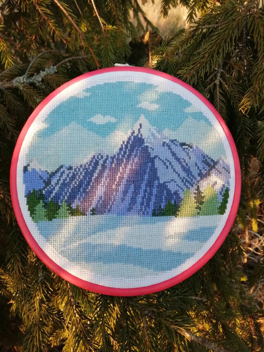 Round Landscapes. Landscape 1 - PDF Cross Stitch Pattern