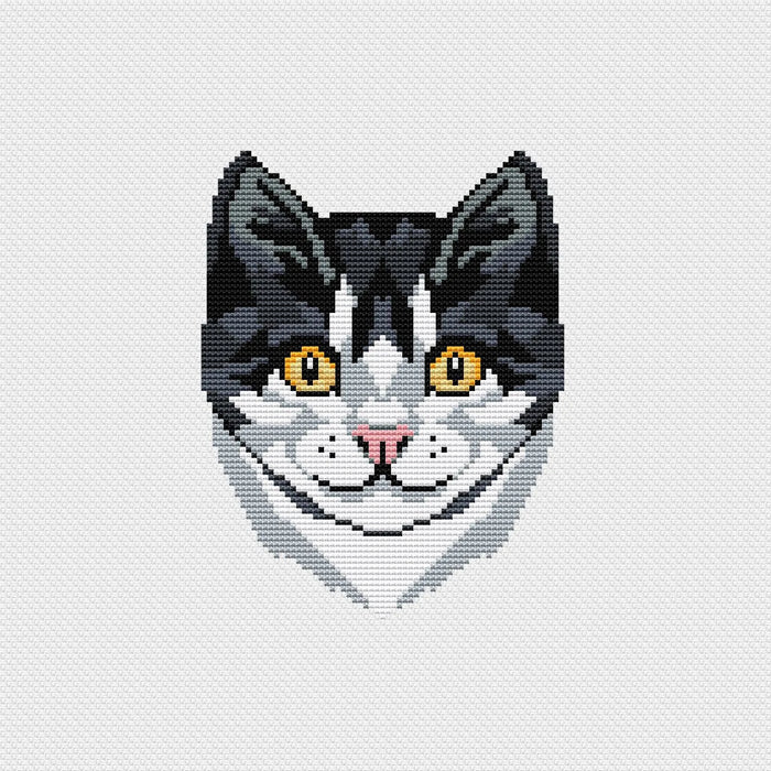 Black and white cat - PDF Cross Stitch Pattern