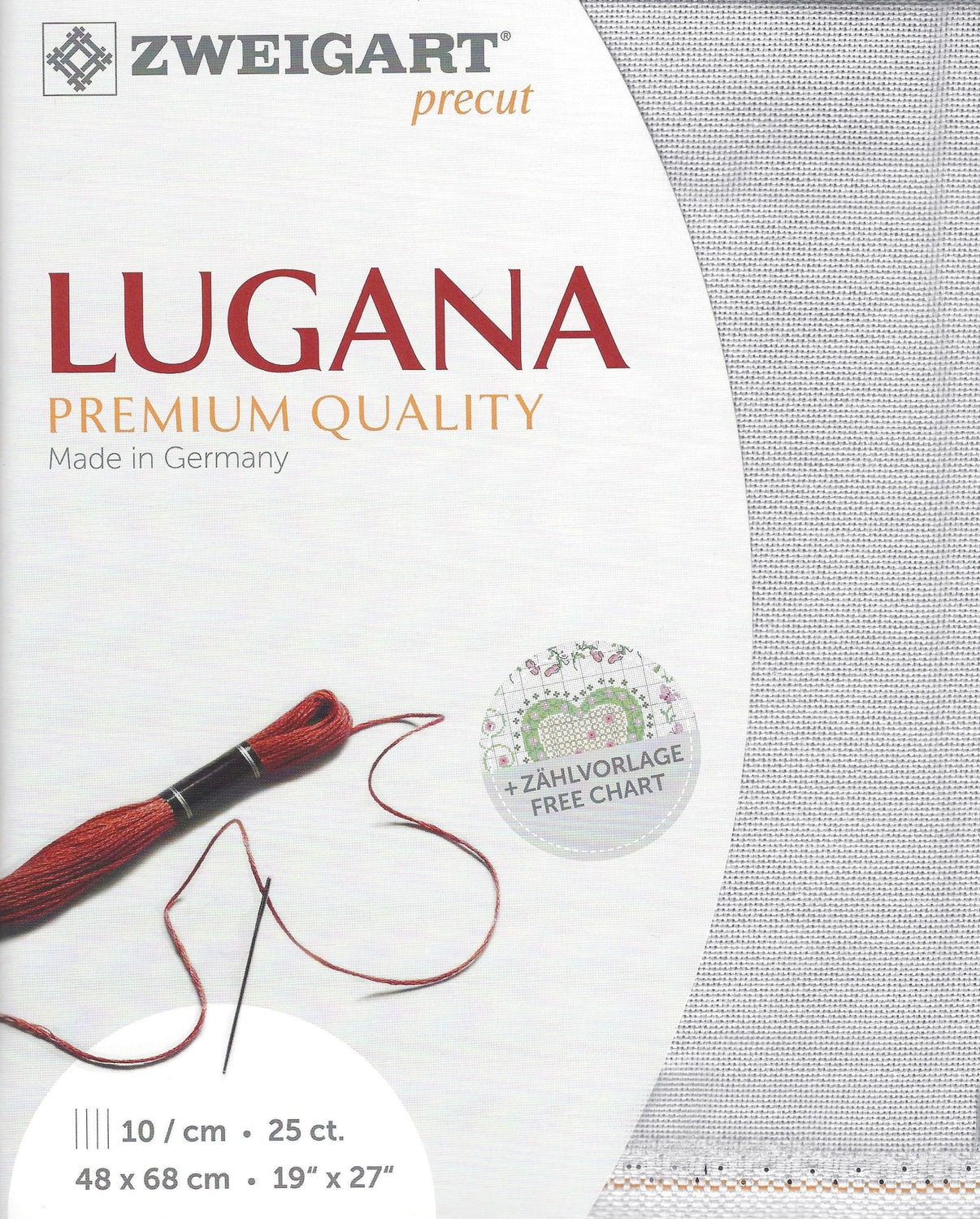 Zweigart Precut Lugana 25 count Silvery Moon 3835/7011 - Wizardi