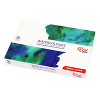 Rosa Studio Watercolor Paint Set. 16 Colors. Full Pans. Cardboard 340204.