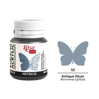 Rosa Talent Acrylic for Decor. 52 Antique Silver. Metallic. 0.68 oz.
