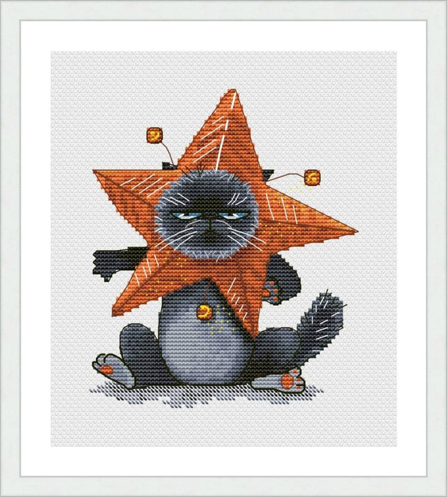 Christmas cat - PDF Cross Stitch Pattern - Wizardi