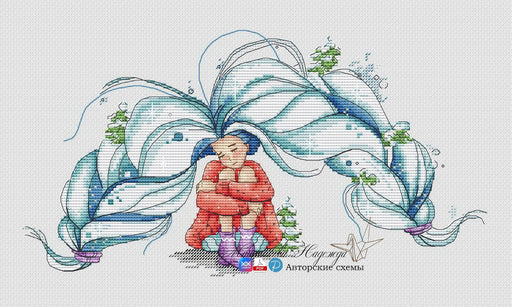 A Winter Girl - PDF Cross Stitch Pattern - Wizardi