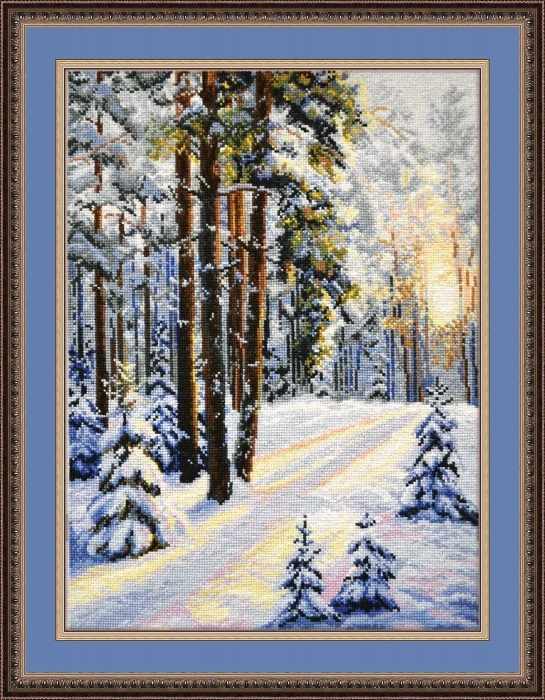 A winter road 727 Counted Cross Stitch Kit - Wizardi