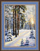 A winter road 727 Counted Cross Stitch Kit - Wizardi