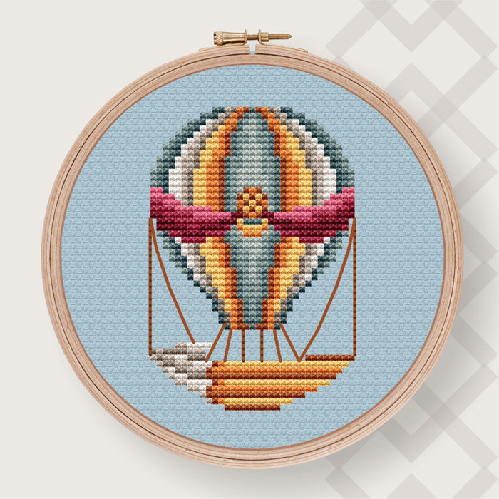 Air Balloon 3 - PDF Counted Cross Stitch Pattern - Wizardi