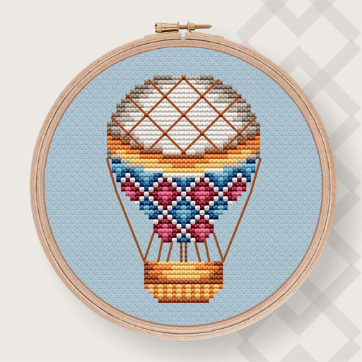 Air Balloon 4 - PDF Counted Cross Stitch Pattern - Wizardi