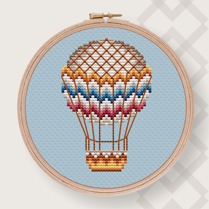 Air Balloon 5 - PDF Counted Cross Stitch Pattern - Wizardi