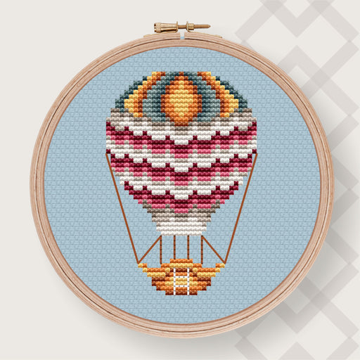 Air Balloon 6 - PDF Counted Cross Stitch Pattern - Wizardi