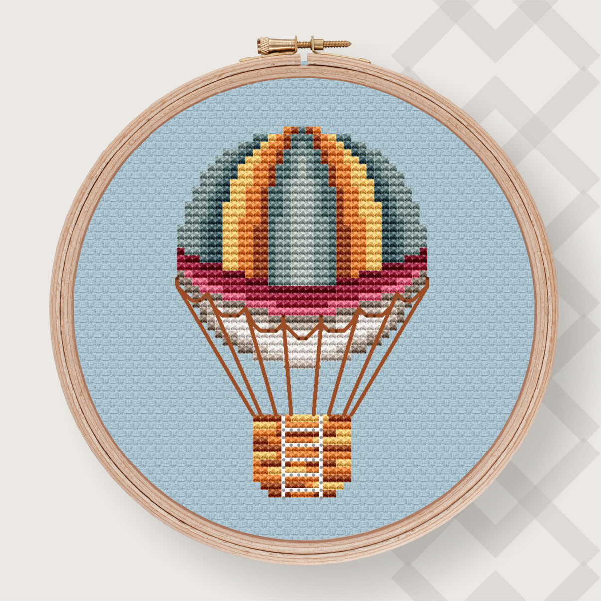 Air Balloon 8 - PDF Counted Cross Stitch Pattern - Wizardi