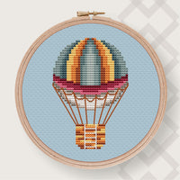 Air Balloon 8 - PDF Counted Cross Stitch Pattern - Wizardi