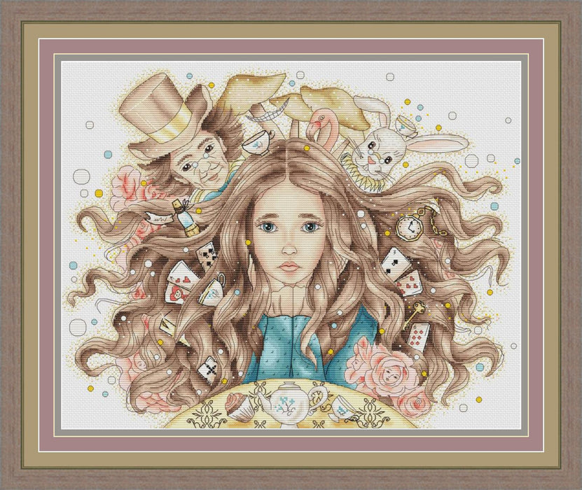 Alice. Alice in Wonderland - PDF Cross Stitch Pattern - Wizardi