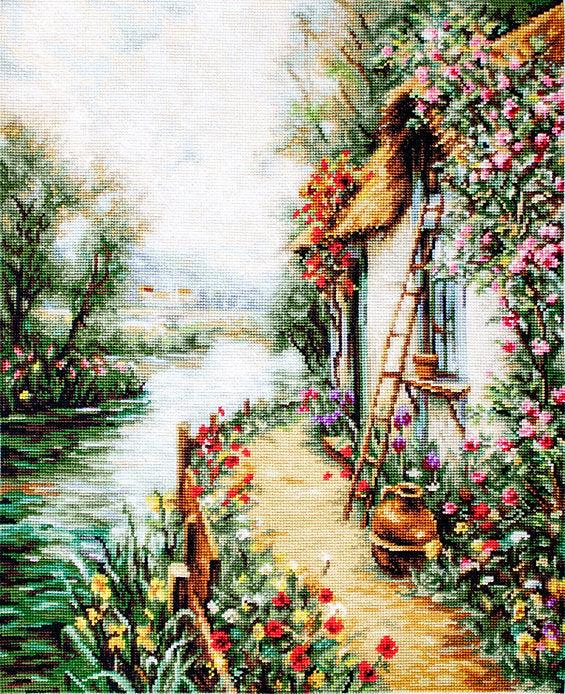 Along the River B581L Counted Cross-Stitch Kit - Wizardi