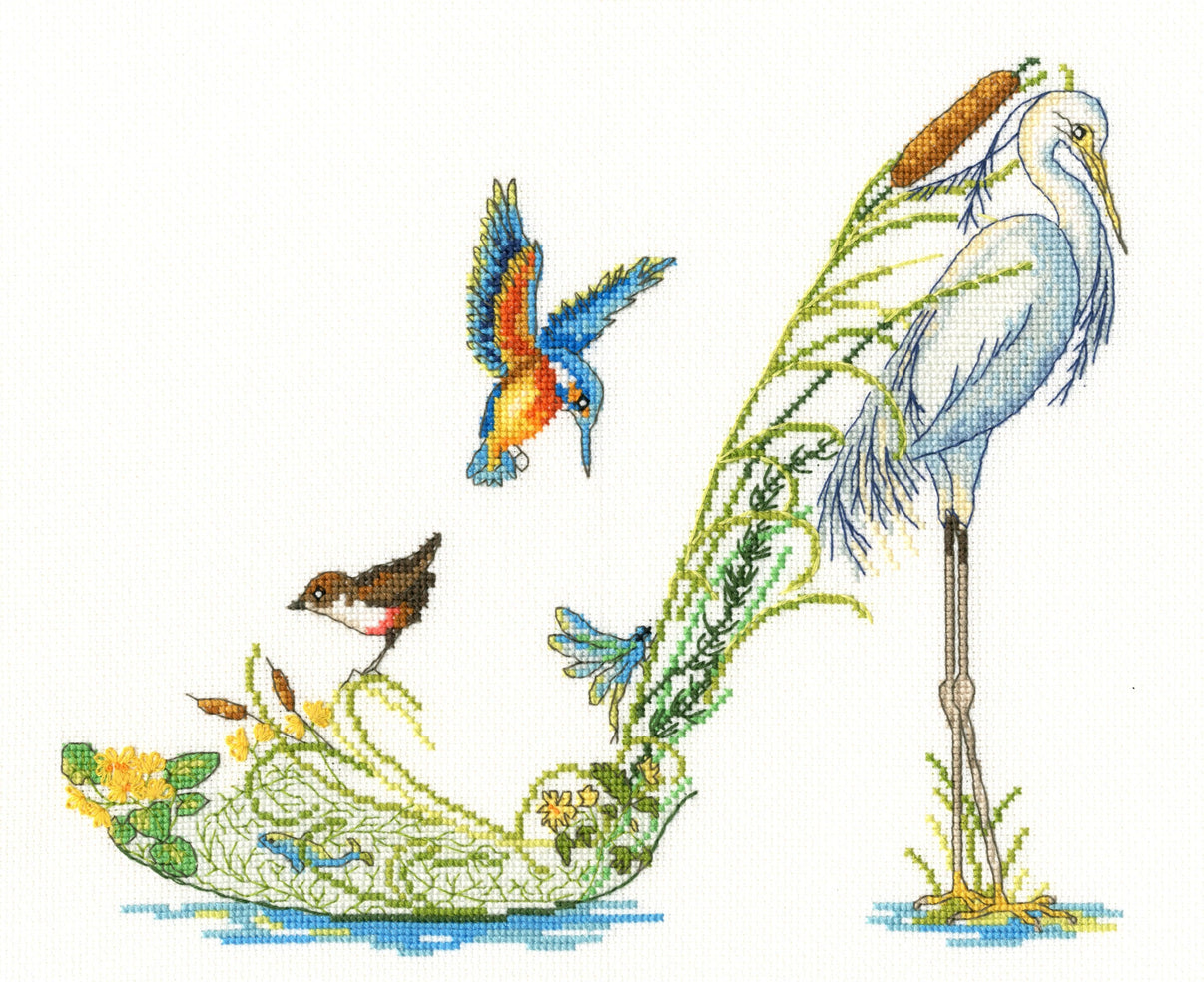 Along The Riverbank XSK2 Counted Cross Stitch Kit - Wizardi