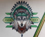 Amerindian Wolf - PDF Counted Cross Stitch Pattern - Wizardi