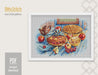 Apple pie Cross stitch pattern Kitchen Cross Stitch pdf Modern cross stitch pattern Food cross stitch Thanksgiving Counted cross stitch - Wizardi