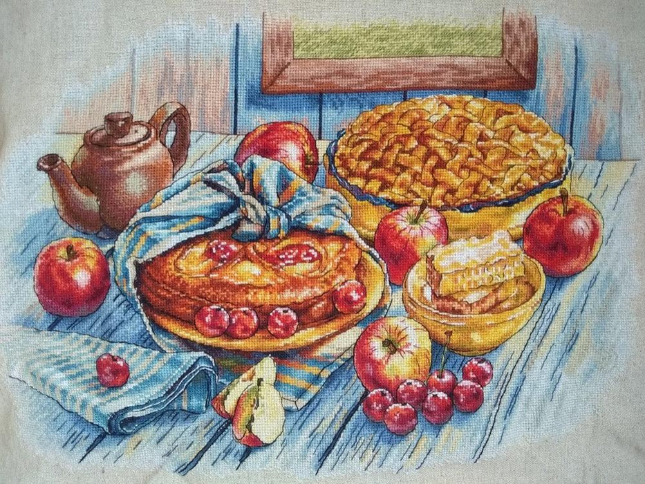 Apple pie Cross stitch pattern Kitchen Cross Stitch pdf Modern cross stitch pattern Food cross stitch Thanksgiving Counted cross stitch - Wizardi