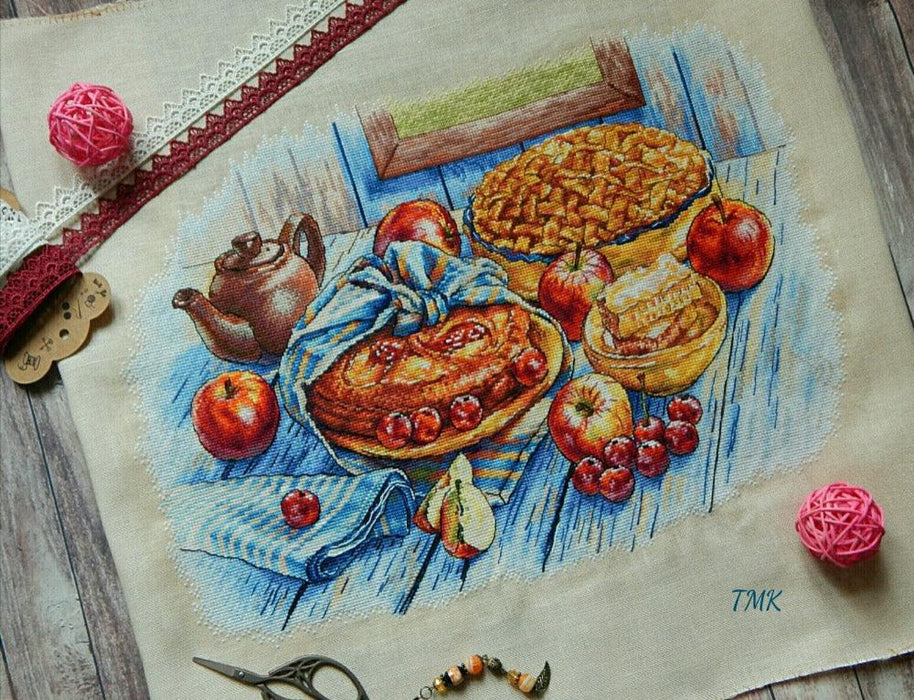 Apple pie Cross stitch pattern Kitchen Cross Stitch pdf Modern cross stitch pattern Food cross stitch Thanksgiving Counted cross stitch - Wizardi