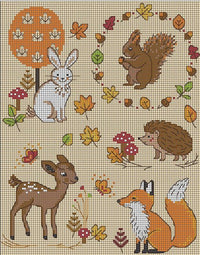 Autumn Bliss - PDF Free Cross Stitch Pattern - Wizardi
