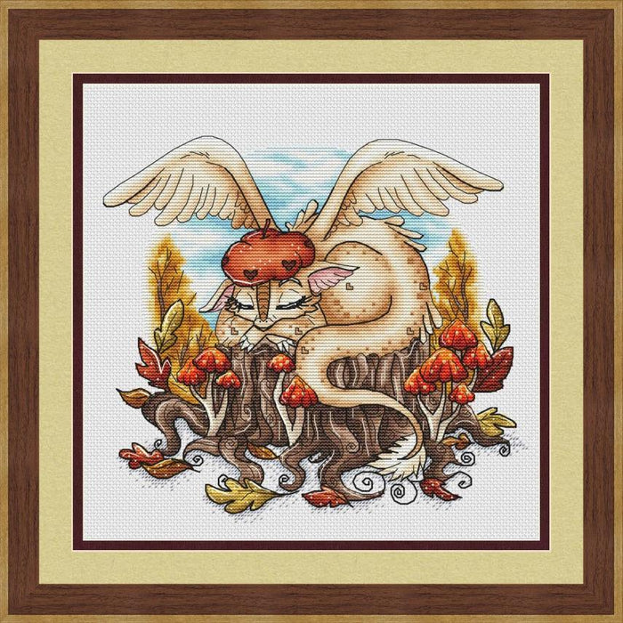 Autumn Forest Dragon - PDF Cross Stitch Pattern - Wizardi