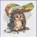 Autumn Hedgehog - PDF Cross Stitch Pattern - Wizardi