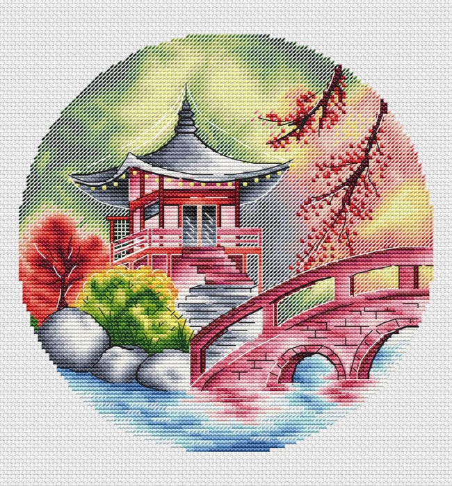 Autumn in Japan - PDF Cross Stitch Pattern - Wizardi