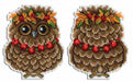 Autumn Owl Plastic Canvas Counted Cross Stitch Kit P-342 / SR-342 - Wizardi