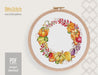 Autumn wreath Cross stitch pattern Fall Cross Stitch pdf Modern cross stitch pattern Pumpkin cross stitch Counted cross stitch Thanksgiving - Wizardi