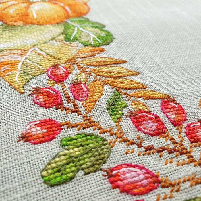 Autumn wreath Cross stitch pattern Fall Cross Stitch pdf Modern cross stitch pattern Pumpkin cross stitch Counted cross stitch Thanksgiving - Wizardi