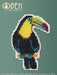 Badge - toucan 1318 Plastic Canvas Counted Cross Stitch Kit - Wizardi