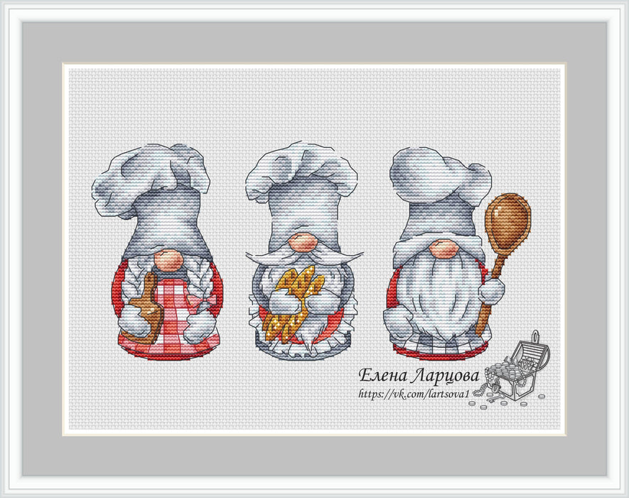 Baker Dwarfs - PDF Cross Stitch Pattern - Wizardi