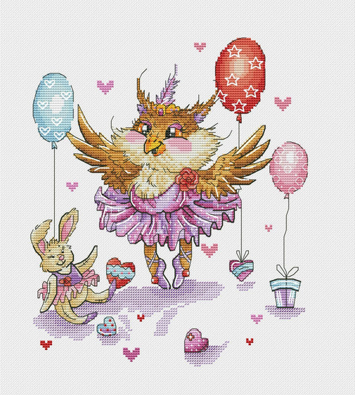 Ballerina Owl - PDF Cross Stitch Pattern - Wizardi