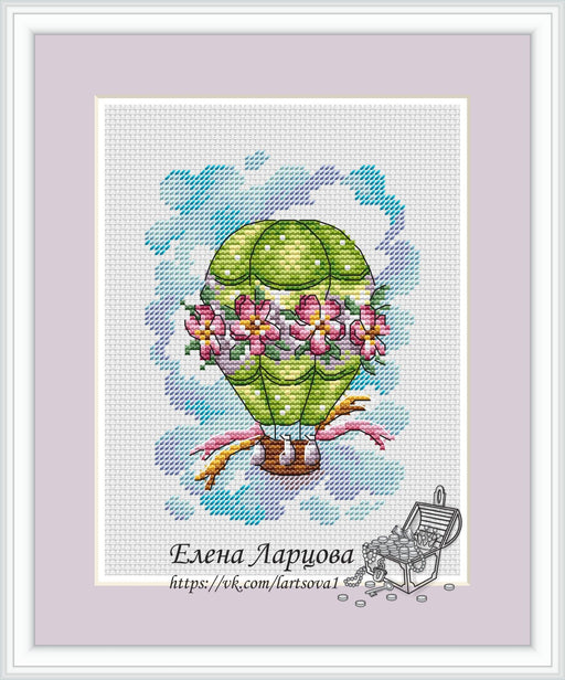 Balloons. Spring - PDF Cross Stitch Pattern - Wizardi