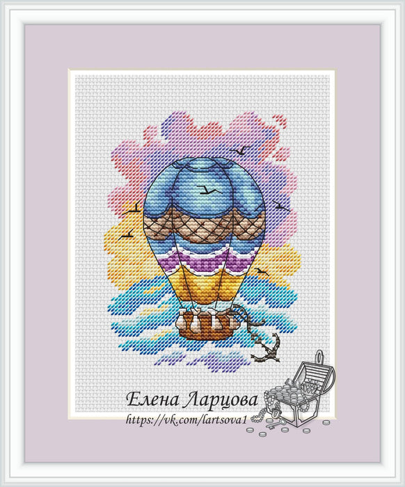 Balloons. Summer - PDF Cross Stitch Pattern - Wizardi