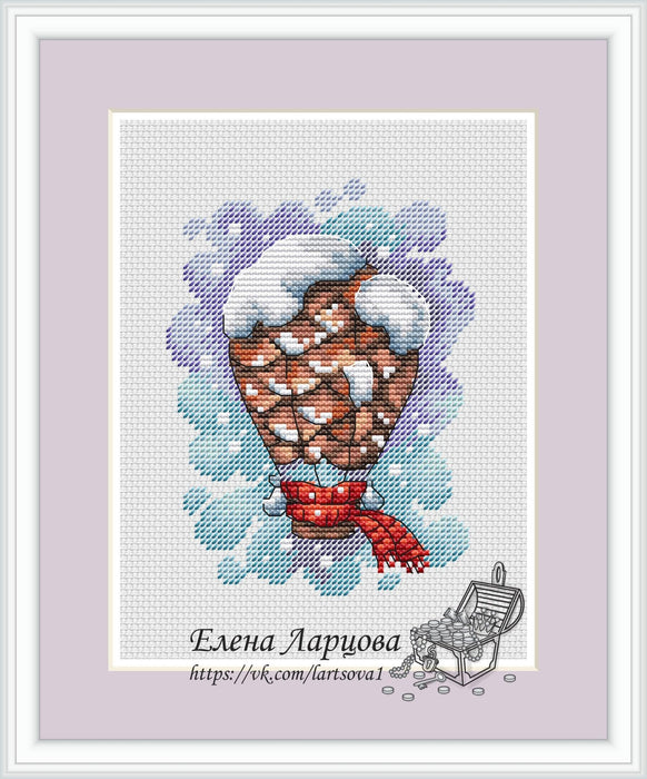 Balloons. Winter - PDF Cross Stitch Pattern - Wizardi