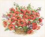 Basket of Poppies 2-28 Counted Cross-Stitch Kit - Wizardi