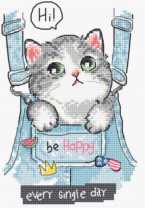 Be Happy L8042 Counted Cross Stitch Kit - Wizardi